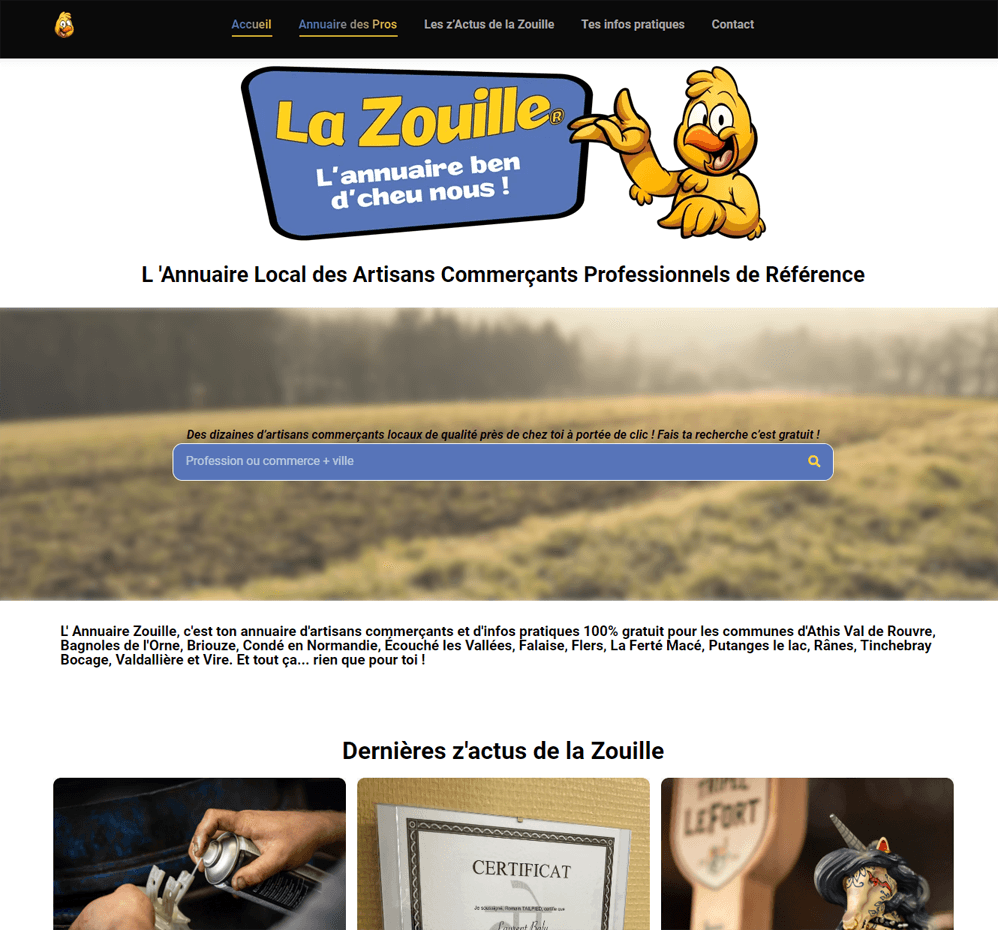 Lire la suite à propos de l’article Un annuaire de professionnels artisans et commerçants locaux : l’annuaire Zouille !